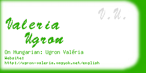 valeria ugron business card