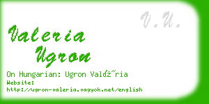 valeria ugron business card